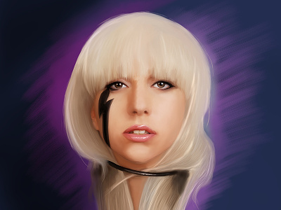 Lady Gaga Digital Portrait celebrity famous gaga lady mangastudio music singer song wacom