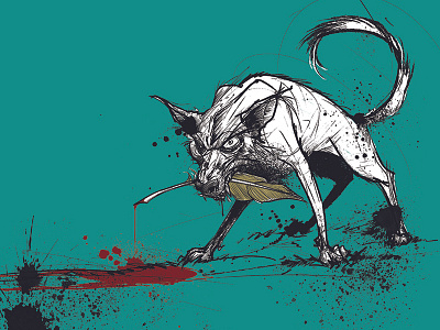 Mad Dog design dog editorial illustration ink ink illustration stylish