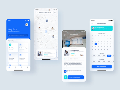 Healthcare providers search app by Yuliia Yatseniuk for Excited on Dribbble