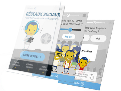 Responsive webdesign of a game based on social network e réputation network social