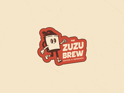 Retro patch Zuzu Brew branding coffee design graphic design illustration instagram logo post retro
