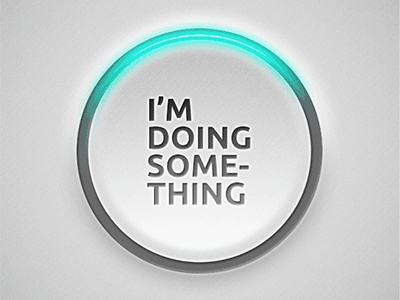 I'm doing something... animated busy clean design gif glow graphic interface loading spinner user white