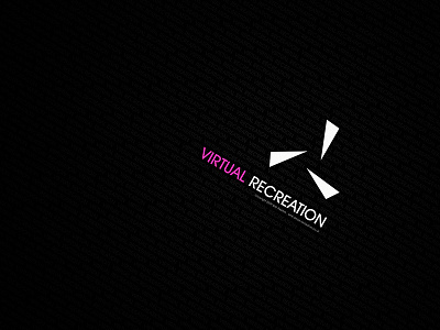 Virtual Recreation design graphic logo pink vector