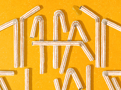 Plastic Straw Typography