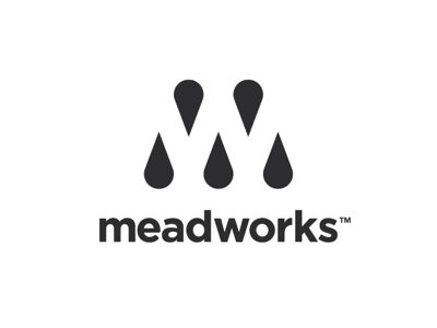 Meadworks logo beer brand branding design graphic design icon logo logo design logos m mark mead negative space w