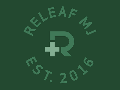 Releaf MJ badge graphic graphic design icon iconography logo logo design logos monogram r round typeface typography