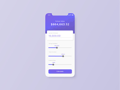 Daily UI #004 004 calculation calculator daily ui daily ui 004 finance mobile user interface