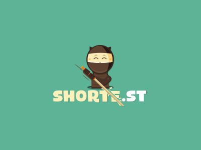 shorte.st flat funny happy links ninja url shortener