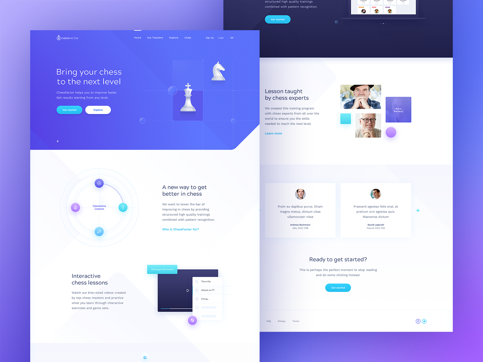 Chess Website by Dawid Legierski for Riotters on Dribbble