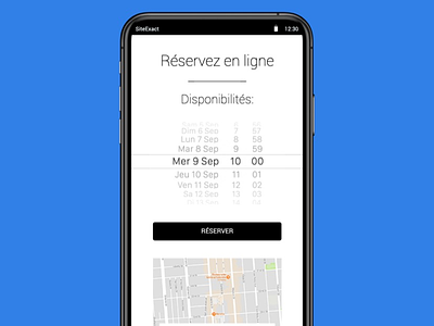Calendrier Intelligent 🗓 ui mobile phone web booking app