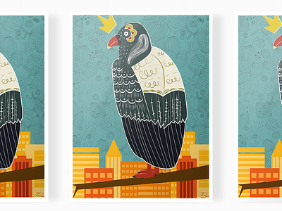 King vulture poster bird illustration kingvulture