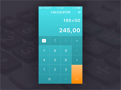 Daily UI challenge #004 — Calculator calculator challenge dailyui