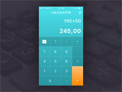 Daily UI challenge #004 — Calculator