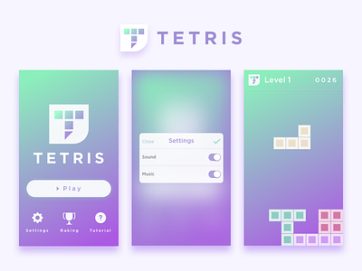 Daily UI challenge #007 — Settings challenge dailyui settings tetris