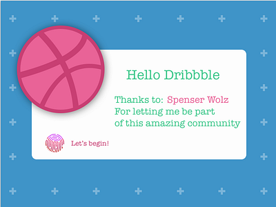 Hello Dribbble first shot hello dribbble rocking thank you