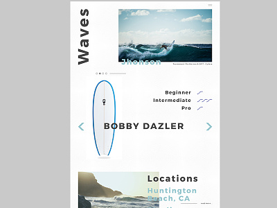 Waves homepage boards creative ecommerce surf waves webshop
