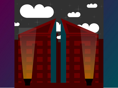 Building by Night affinity affinity designer building design designer illustrating illustrator vecor