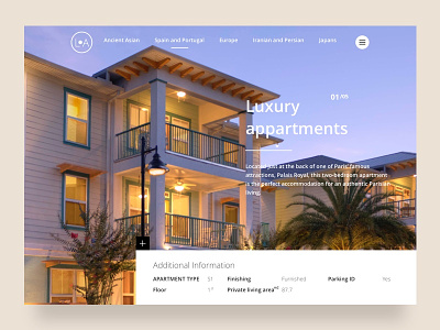 Luxury appartments website cooperated luxury appartments minimalistic webdesign website