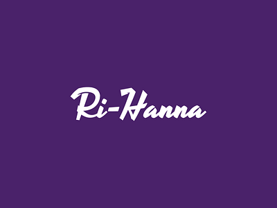 RiHanna Logo design flat logo typography