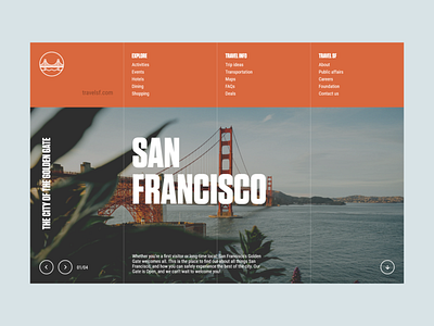 TRAVEL SF site landing page