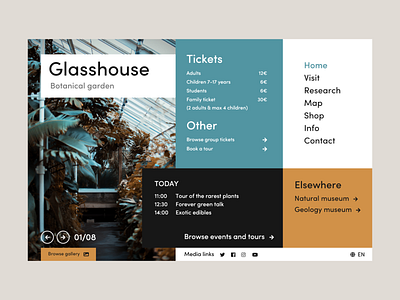 Glasshouse website app flat minimal ui unsplash ux web