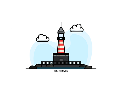 Lighthouse illustration vector