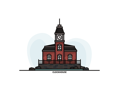 Clockhouse illustration vector