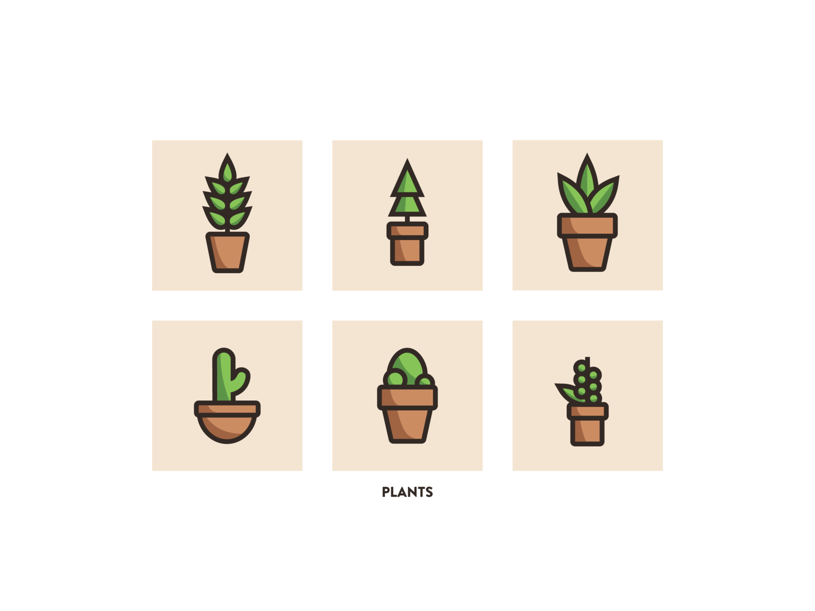 Cute little cacti in orange or beige plant pot. Vector illustration doodle  cartoon drawing. Isolated cactus sticker icon. Stock Vector | Adobe Stock