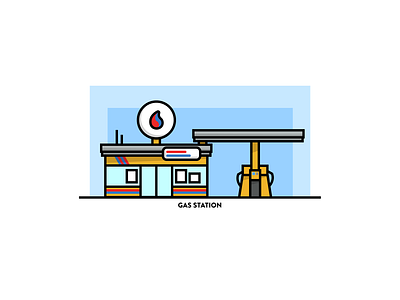 Gas Station design icon illustration vector