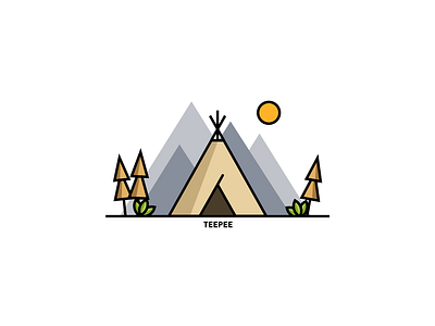 Teepee design icon illustration vector