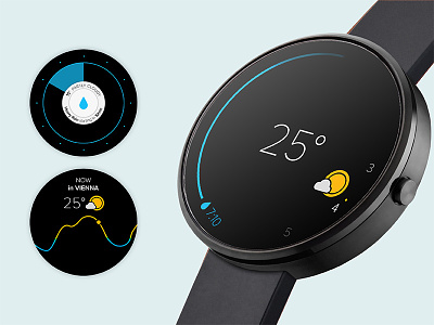 (Anrdoid) Wear OS - Watch Face android wear product design smartwatch ui ux wear os wearable weather app
