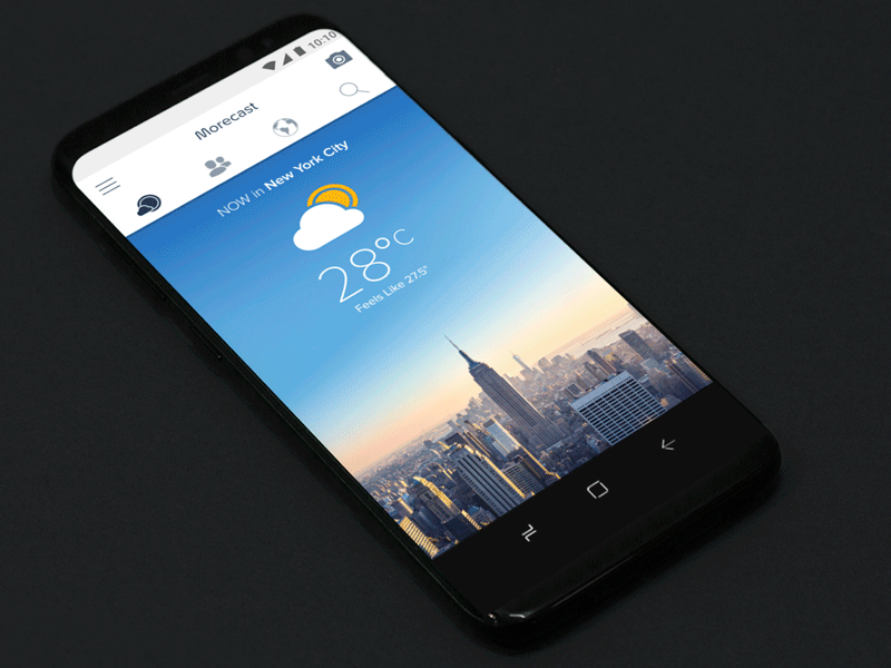 Home Screen - Day Overview android animation interaction design material design ui ux weather app