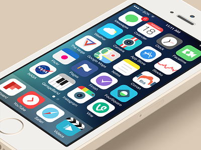 Theme Icons app apple cydia flat icons ios 7 ipad iphone jailbreak replacement simple