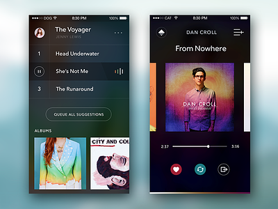Music for iPhone apple concierge discovery font icons ios 8 iphone 6 plus minimal music social ui