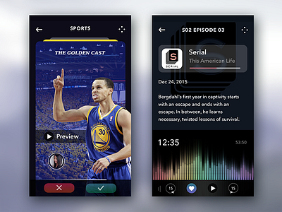 podcast app concept