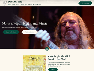 Damh the Bard artist music musician webdesign website