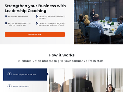 Business Services design landing page landing page concept