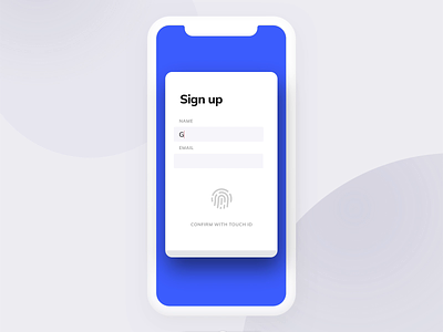 DailyUI Day 001 - Sign up daily ui protopie sign up touch id