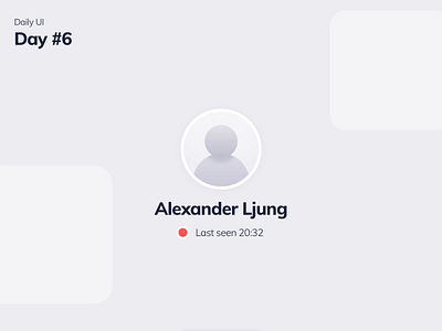 DailyUI Day 006 - User Profile connected dailyui msn offline online profile