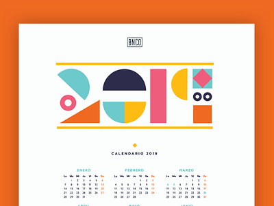 Freebie | 2019 Calendar 2019 calendar calendar 2019 freebie geometric geometry paper stationery