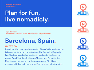 Nomadicly Typography app design app ui typography
