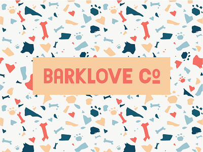 BarkLove Co. Branding bold branding branding cbd brand cbd branding fun pattern design pet brand terrazzo