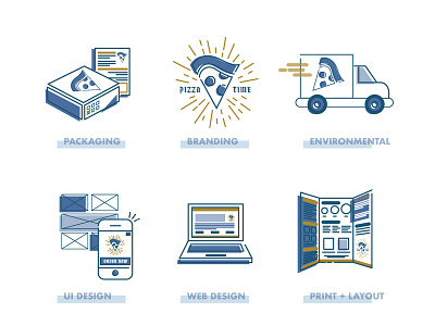 Service Illustrations branding custom icon design studio icons design icons set illustration vector