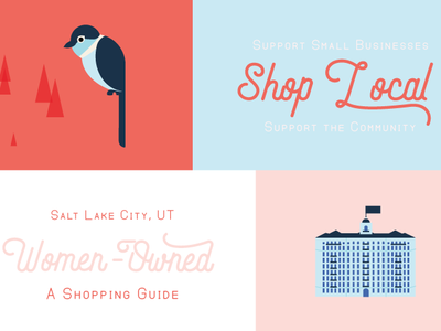 Salt Lake City Illustrated Map bird illustration building building icon city guide hotel illustration map illustration salt lake city shop local