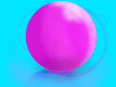 Bubble Gum Planet geometric procreate shadow shapes sphere