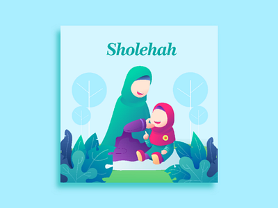 Mom custom illustration design dribbble flat gradient graphic design illustration wallpaper