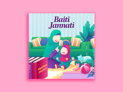 Baiti Jannati custom illustration design dribbble flat gradient graphic design illustration ui wallpaper