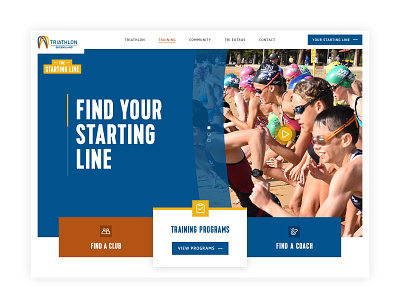 Triathlon Queensland - The Starting Line design ui ux web website