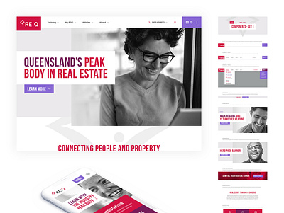 Real Estate Institute of Queensland design mobile ui ux web website