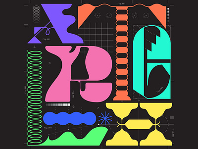 Alright colorful custom type cute fun funky illustrator letters type type art wavy